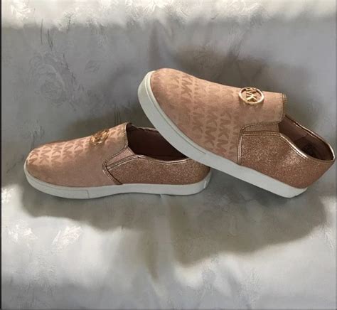 michael kors rose gold slip on girls sneakers jaquard|Women's Rose Gold Designer Sneakers .